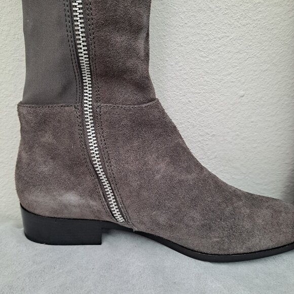 Michael Kors Bromley suede elastic flat riding boots - Picture 10 of 16